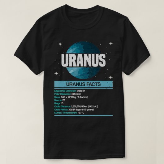 T-shirt UrFacts UrPlanet Système solaire spatial (Design devant)