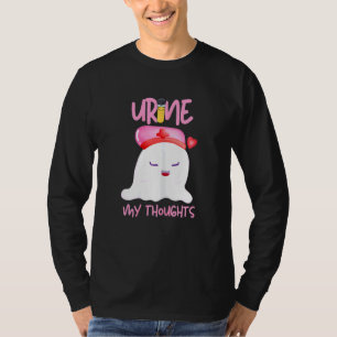 T-shirt Urine de femme Mes pensées Infirmière mignonne Cœ
