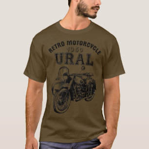 T-shirt Url moto Retro Vintage Sidecar Motorbike