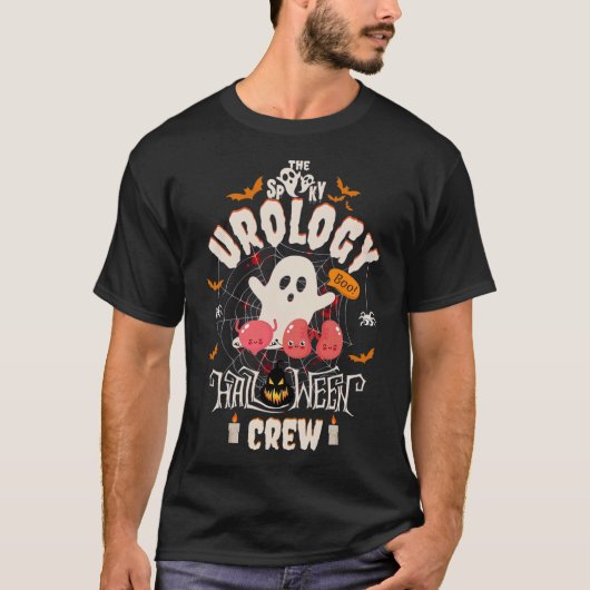T-shirt Urologie éffrayante Halloween Crew Cute Ghost Nurs (Devant)