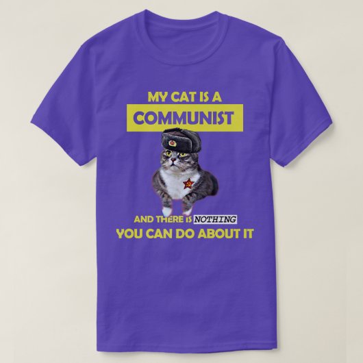 T-shirt URSS Communiste Soviétique Chat Mème Mon Chat Est (Design devant)
