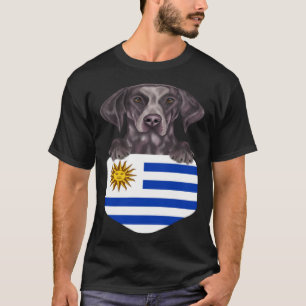 T-shirt Uruguay Drapeau Allemand Pointeur Raccourci Chien