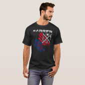 T-shirt US American Flag Farrier Heartbeat Blacksmith Hors (Devant entier)