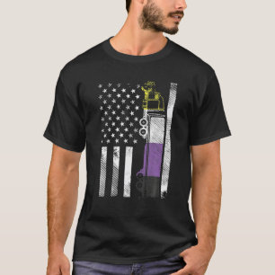 T-shirt US American Flag Truck Nonbinary Enby NB Pride