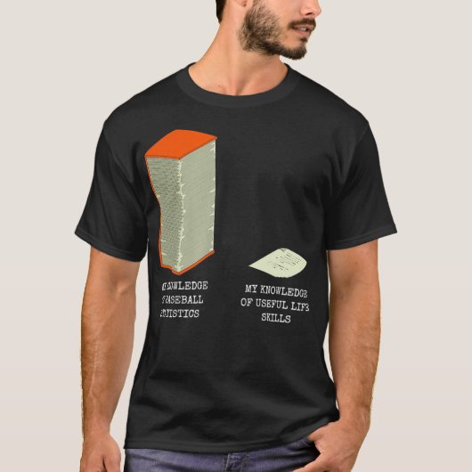 T-shirt US Baseball Statistics Knowledge Meme Funny Base (Devant)