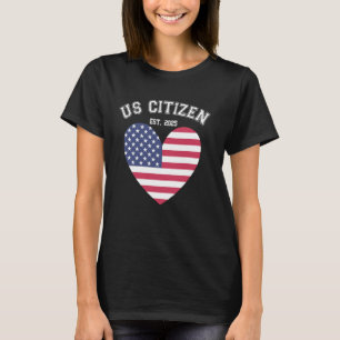 T-shirt US Citoyenneté 2025 Décoration American New USA Ci