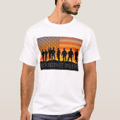 T-shirt US COMBAT SQUAD - US Parachutiste (Devant)