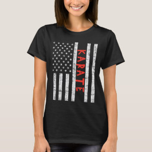 T-shirt Us Drapeau Karate Vintage Patriotique Arts Martiau