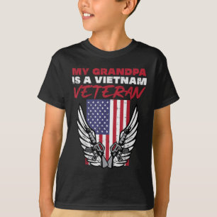T-shirt Us Drapeau Mon grand-père Vietnam Vétérinaire Jour