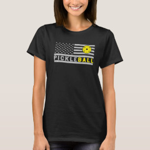 T-shirt Us Drapeau Pickleball Joueur Pickle Ball