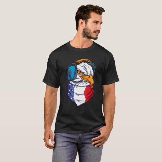 T-shirt US Eagle Head American (Devant entier)