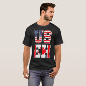 T-shirt Us Eh American Canadian Flag Canada Pride Usa (Devant entier)