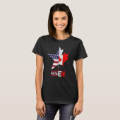 T-shirt US Eh Canada Canadian American Flag Pride Patrioti (Devant entier)