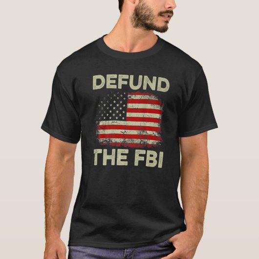 T-shirt US Flag Defund the FBI Premium (Devant)