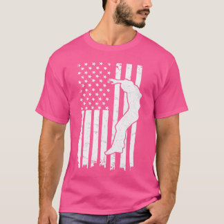 T-shirt Us Flag Design For A Patriotic Parkour Expert