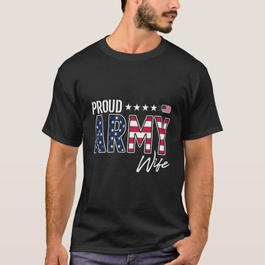 T-shirt Us Flag Fier Army (Devant)