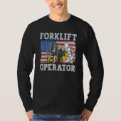 T-shirt Us Flag Forklift Operator (Devant)