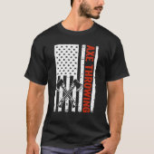 T-shirt US Flag Hatchet Axe Throwing (Devant)
