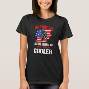 T-shirt Us Flag Mx Motocross Dirt Bike Papa Comme Un Nor