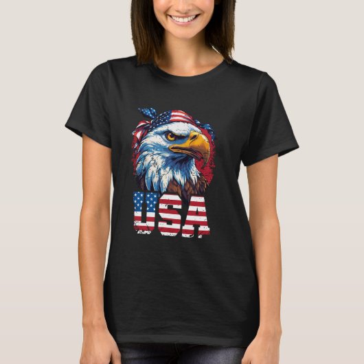 T-shirt US Flag Patriot USA Eagle, American US Patriotic (Devant)