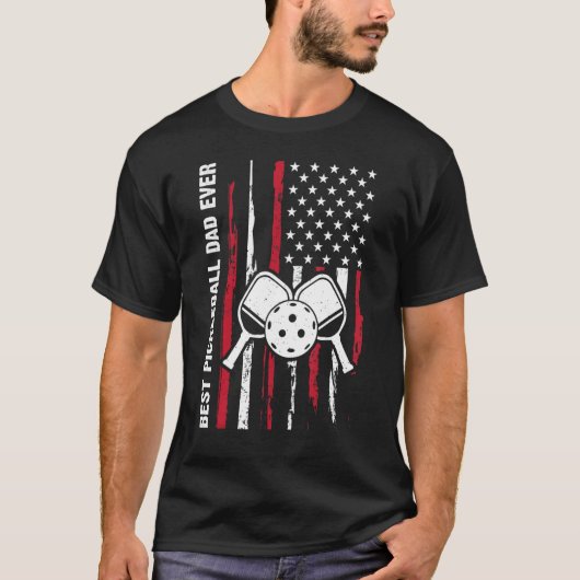 T-shirt US Flag Pickleball Player Paddleball Lover_1 (Devant)