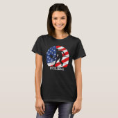 T-shirt US Flag Pickleball Player Paddleball Lover Men Wom (Devant entier)