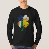 T-shirt US Irish Flag Drinking Beer (Devant)