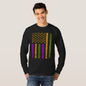 T-shirt US Mardi Gras Flag Celebration For Men & Women (Devant entier)