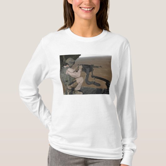 T-shirt US Marine test feu une mitrailleuse lourde M240 (Devant)