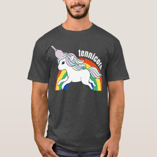 T-shirt US Open Cute Tennis Racket Rainbow Unicorn