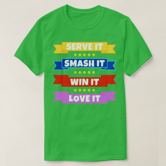 T-shirt US Open Serve It Smash It Win It Love It Tennis (Design devant)
