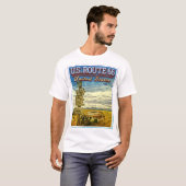 T-SHIRT US ROUTE 66 - LES ROUTES LES PLUS CÉLÈBRES AUX USA (Devant entier)