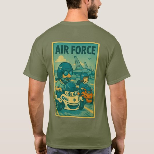 T-shirt US Spyder Ryders - Poster Go Airforce (Dos)