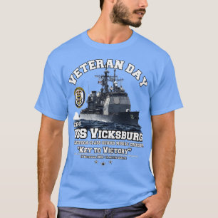 T-shirt US Vicksburg CG69 US Navy Cruiser vétérans