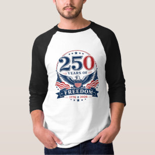 T-shirt USA 250 ans de liberté - Design patriotique d'aigl