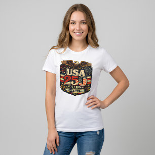 T-shirt USA 250e anniversaire 1776-2026 Femme Patriotique
