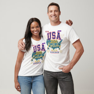 T-shirt USA 250e anniversaire 4 juillet 1776-2026