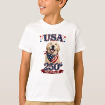 USA 250e anniversaire Jeunesse Golden Retriever