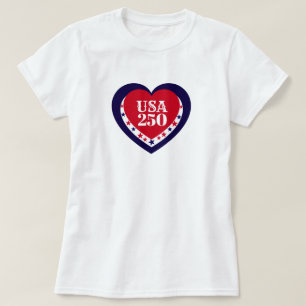 T-shirt USA 250e anniversaire patriotique rouge blanc bleu