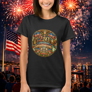 T-shirt USA 250e anniversaire Rétro Art nouveau vintage