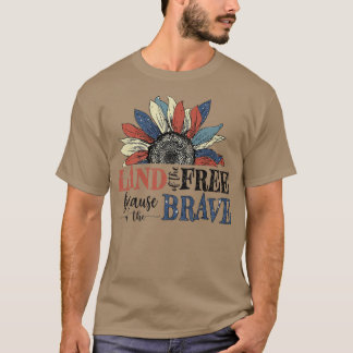 T-shirt USA 4 juillet American Peace Love Squad Stripes 4