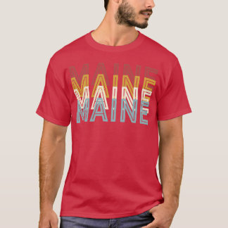 T-shirt Usa 70S State Maine family