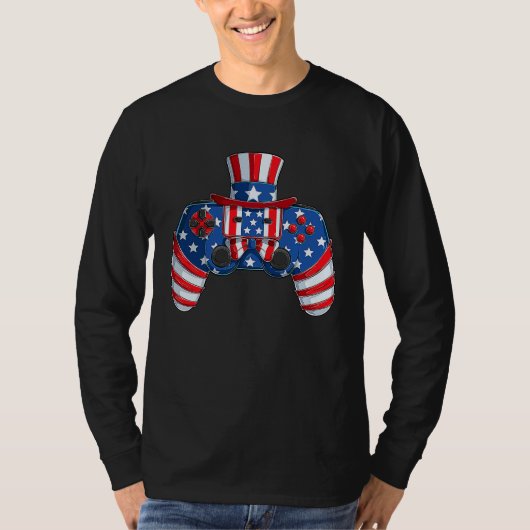 T-shirt USA America Controller For Video Games  Gamers (Devant)