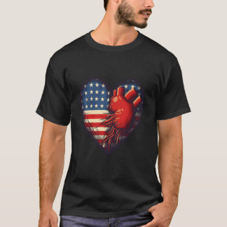T-shirt Usa American Flag He Fourth Of July