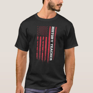 T-shirt USA American Flag History Enseignant Nerd Nerdy Ge