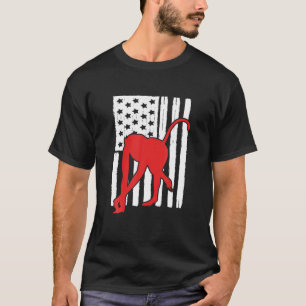 T-shirt USA American Flag Monkey Thème Idée Pour Primates