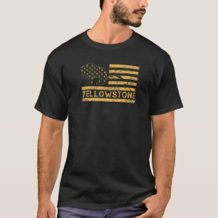 T-shirt USA American Flag National Park Wyoming Yellowston
