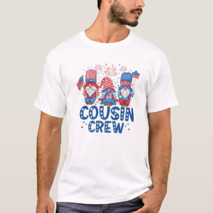 T-shirt USA American Flag Patriotique Gnomes Cousin Crew 4