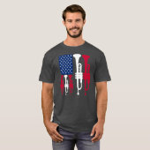 T-shirt USA American Flag Trumpet Player Funny 4th of (Devant entier)