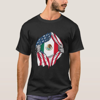 T-shirt USA American Grosse Racines Mexicaines T Chemise